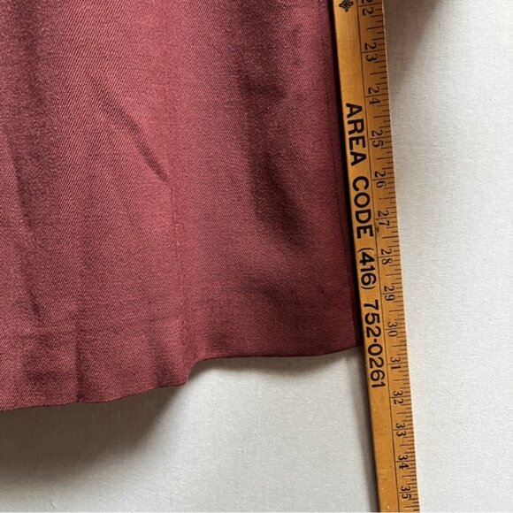 Chic Rust Midi Skirt with Flowy Silhouette - Picture 7 of 8